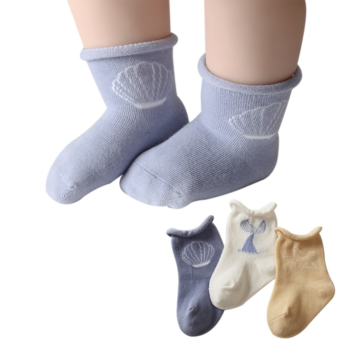Meias para crianças e bebês, meias com desenho animado e antiderrapantes para meninos e meninas, de 3 a 2 anos