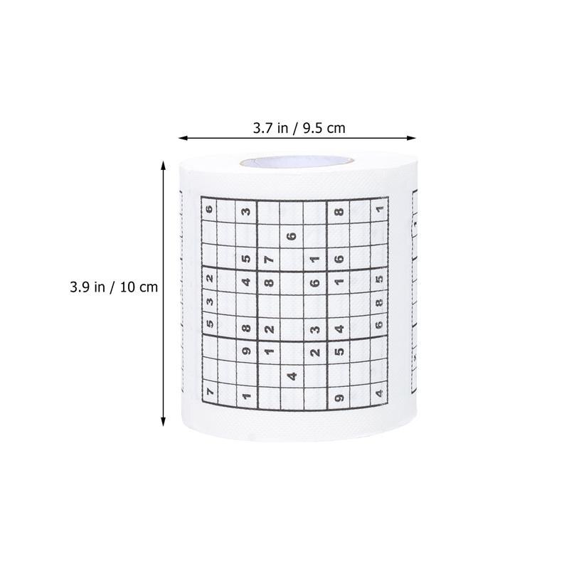 Rollo de papel higiénico de 2 uds. De Sudoku para uso en el hogar