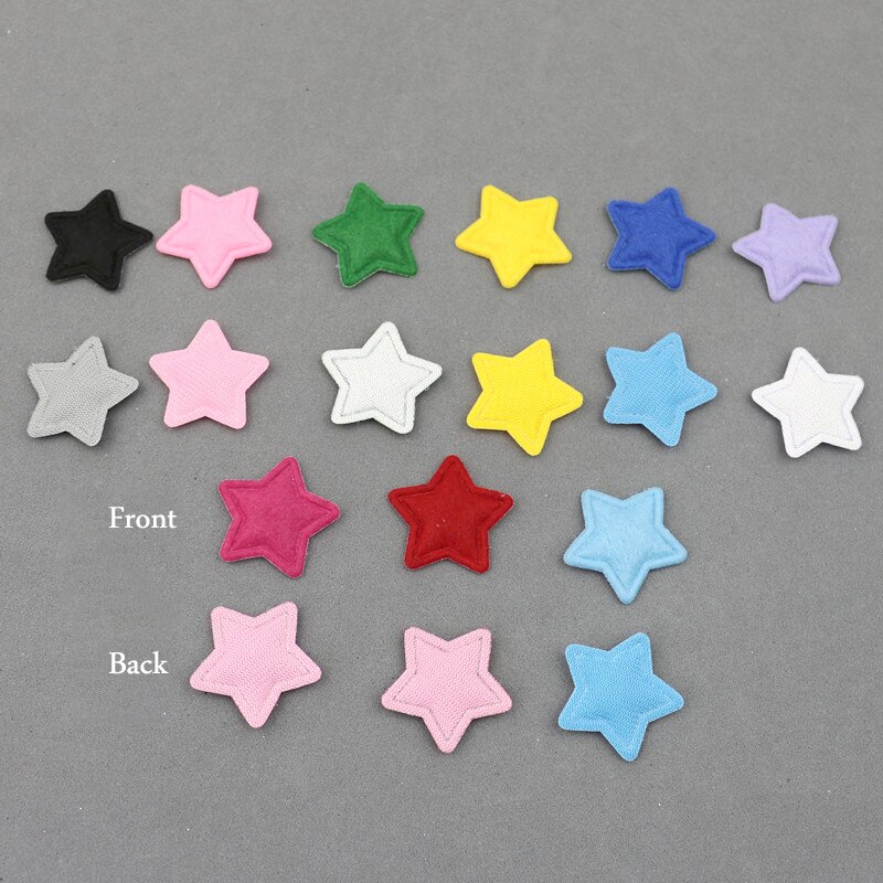 30 stuks 2.5cm stervormige vilten lapjes applicatie voor knutselen/kleding/haarspeld diy scrapbooking doos decoratie accessoires