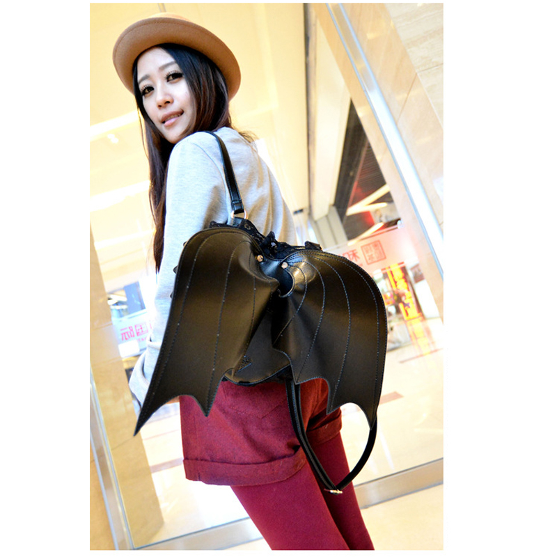 Bat Wing Backpack For Women Girl Punk Style School Bag Angel Wings Backpack 2022 Bags