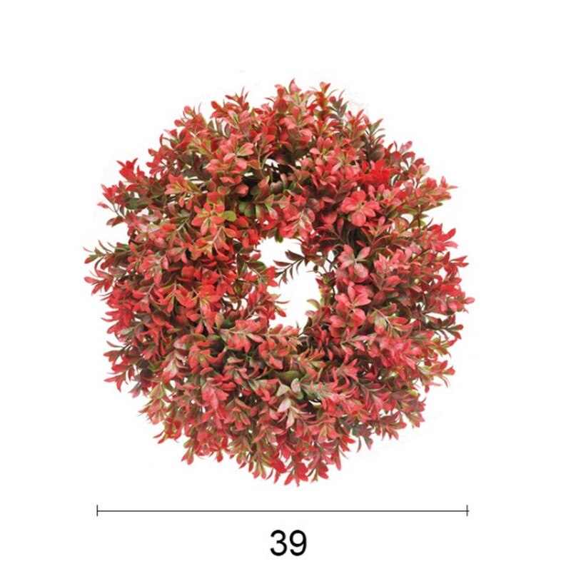 Hoveddør grønt krans græsser kunstige planter krans dør krans dekoration blomst græsser forår sommer bondehus indretning: A19