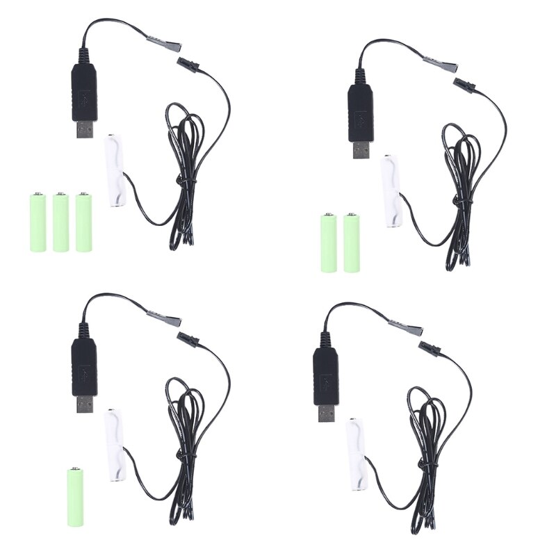 Battery to Electric AA Converter Convert Any 1-4pcs AA Battery Powered Clock Toys Lamps Device to USB Electric