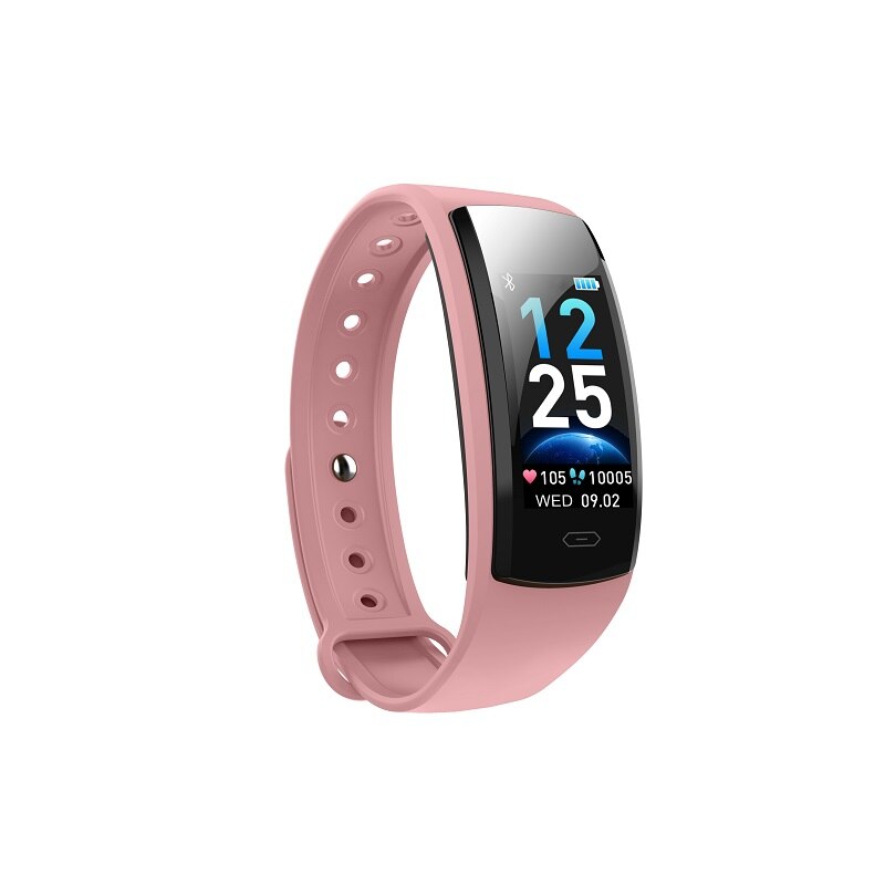 TISHRIC QS90 PLUS Smartband Sport Tracker Blood Pressure Measure Waterproof Women Men for Xiaomi/Huawei/Iphone 7 Smart Bracelet: Pink