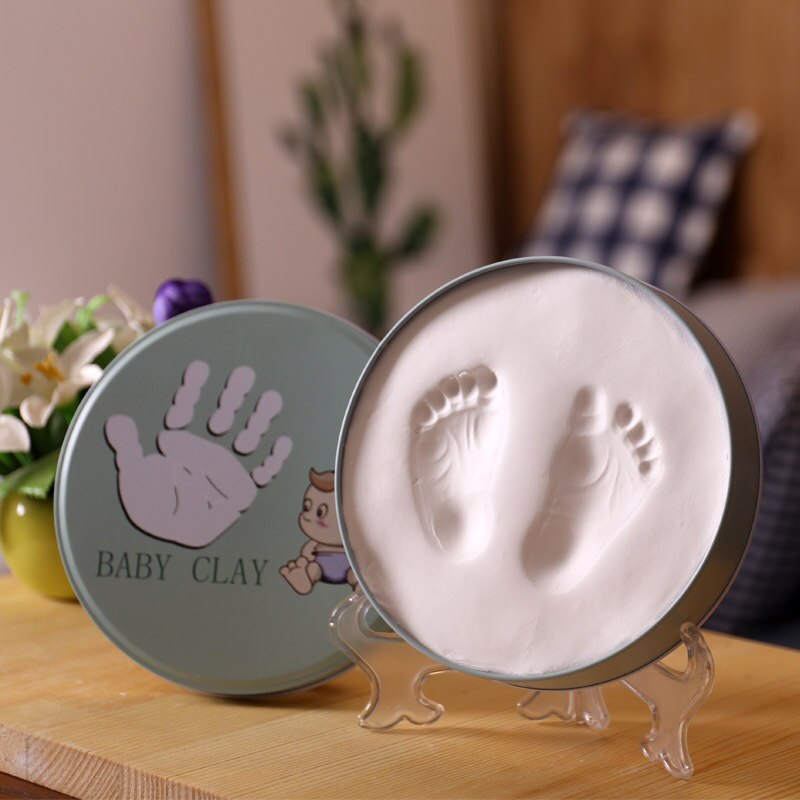 Baby Handafdruk Lucht Drogen Zachte Klei Fotolijst Voor Baby Footprint Klei Diy Pasgeboren Baby Souvenir Baby Decoratie