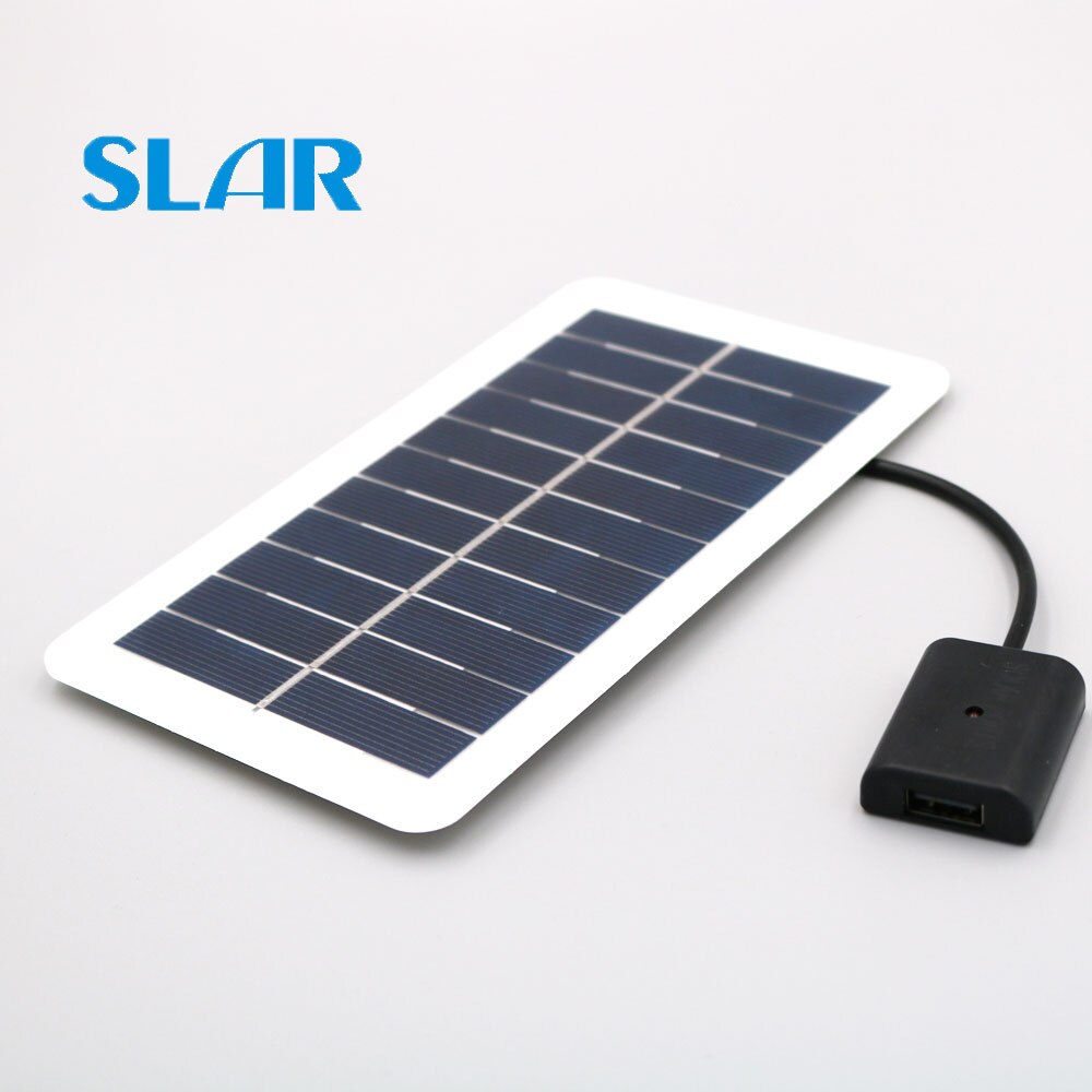 5V 400mA 2W Solar Panel Charger Power Bank Battery USB Powerbank Mobile Phone Waterproof Solar Panel Charge