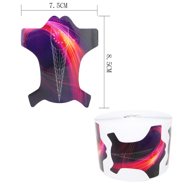 500pcs Top Tips Nail Extension Forms Nail Forms French Curve Sticker UV Gel Building Self-Adhesive: huojian