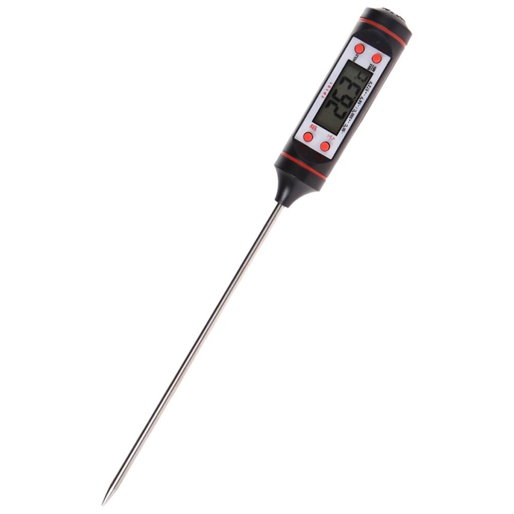 Digitale Voedsel Thermometer Keuken Koken Voor Bbq Elektronische Koken Eten Probe Vlees Water Melk Vlees Thermometer Kitchen Tools: Black