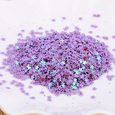 30G 3Mm Star Pailletten Nail Art Platte Losse Pailletten Glitter Pailetten Wedding Craft Kids Diy Accessoires 5 Kleuren beschikbaar: 19 Light Purple AB