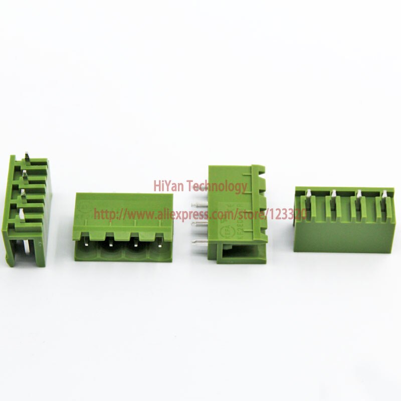 (20 sets/partij) PCB Screw Blokaansluiting KF2EDGK 4 P en 180 Graden Pin Header pitch: 5.08 MM/0.2 inch Groen 10A 300 V 4 Pins
