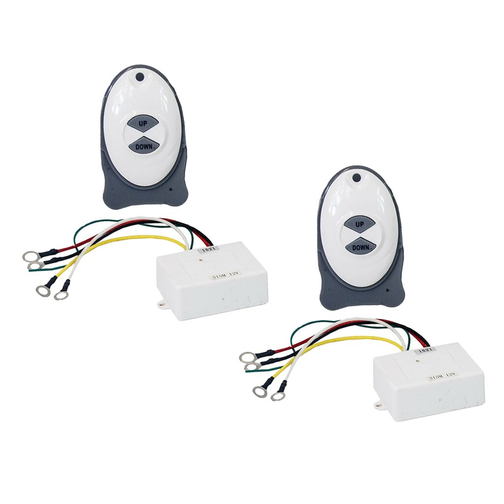 2Pcs Anker Draadloze Schakelaar Ankerlier Anker Remote Kit Vessel Waterdichte 12V