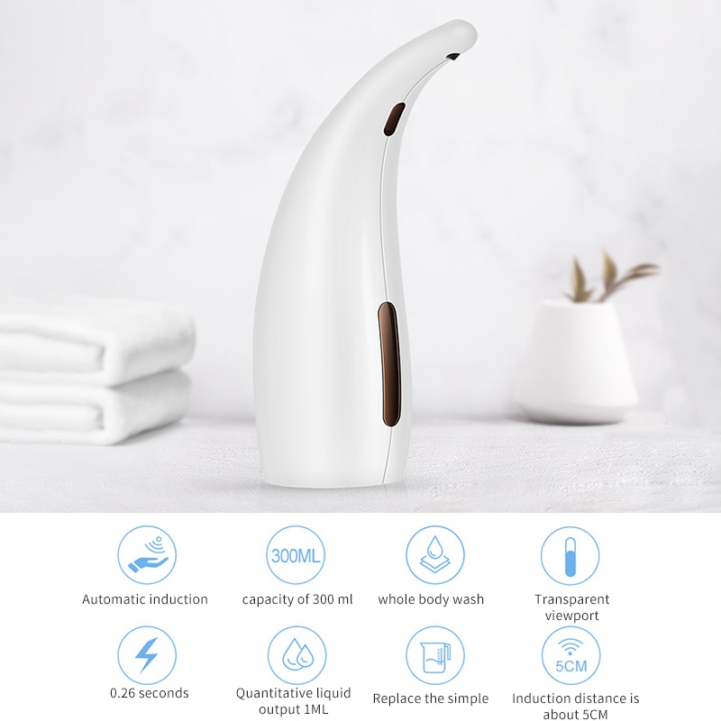 Soap Dispenser For Bathroom Kitchen Infrared Sensor Hand Washing Device Automatic Soap Dispenser 300ml Non-Contact Electric