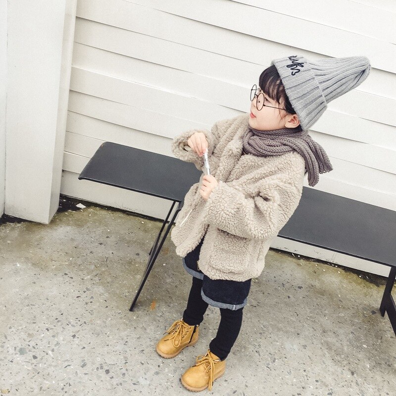 Winter Coat Women's Mid-length Student Korean Version Loose Plus Velvet Thick Coat Cotton Coat Lamb Velvet Jacket Hooded Sweater