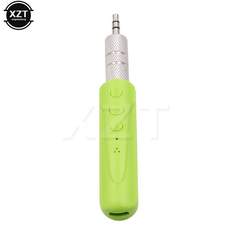 Bluetooth AUX 3.5mm Jack Bluetooth Receiver Handsfree Call Bluetooth Adapter Car Transmitter Auto Music Receivers: green