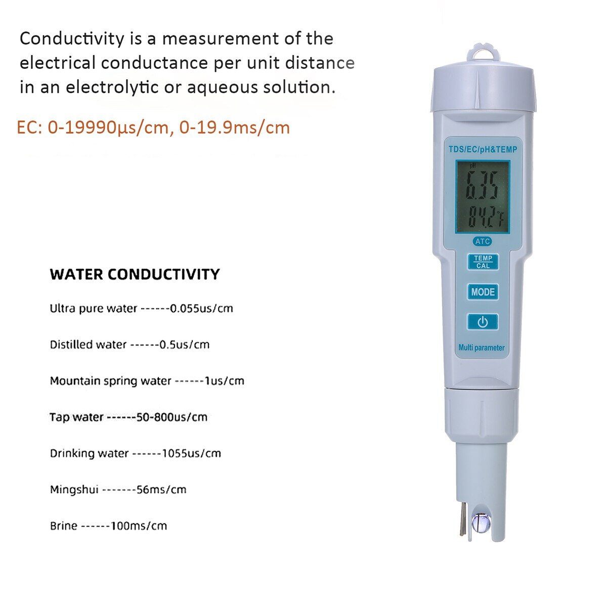 4 In 1 Water Quality Tester Ph/Ec/Tds/Temperatuur ... – Grandado