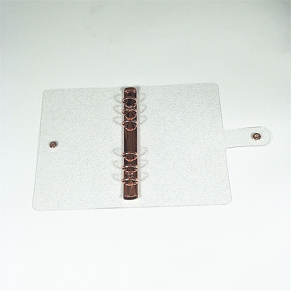 A5/a6 6 ringbind glitter pailletter løst blad notesbogsomslag guld rosa guld ringe mappe ringbind ring kawaii papirvarer
