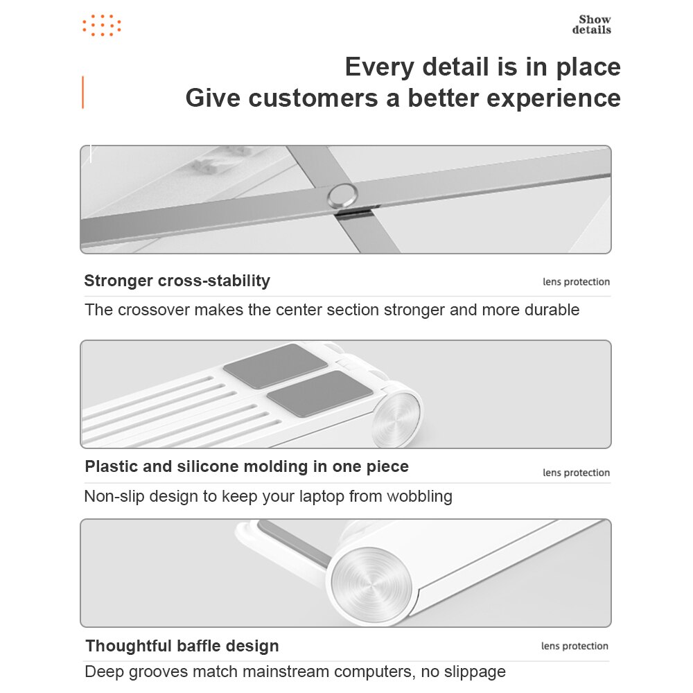 Supporto computer portatile con Ventola di raffreddamento Portatile Pieghevole Del computer Portatile regolabile Staffa di Supporto 5-livello di altezza di Raffreddamento Del desktop
