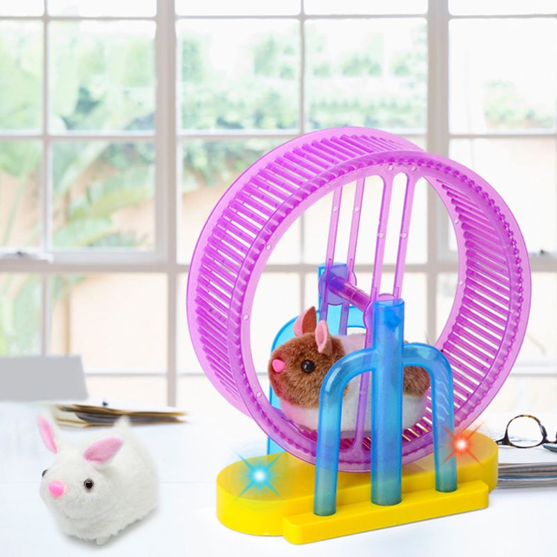 1Set LED Licht Musik Hamster Rad Roller Elektrische Spielzeug für Kinder Kinder Bildung Lernen Spielzeug