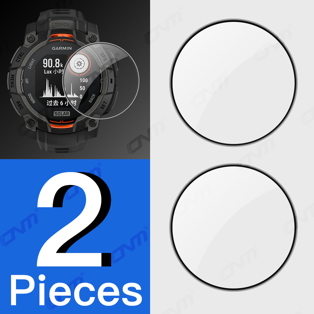 Protetor de tela para garmin instinto 3 amoled & solar 50mm 45mm hd anti-risco cobertura completa película protetora acessórios: XXXL / Laranja