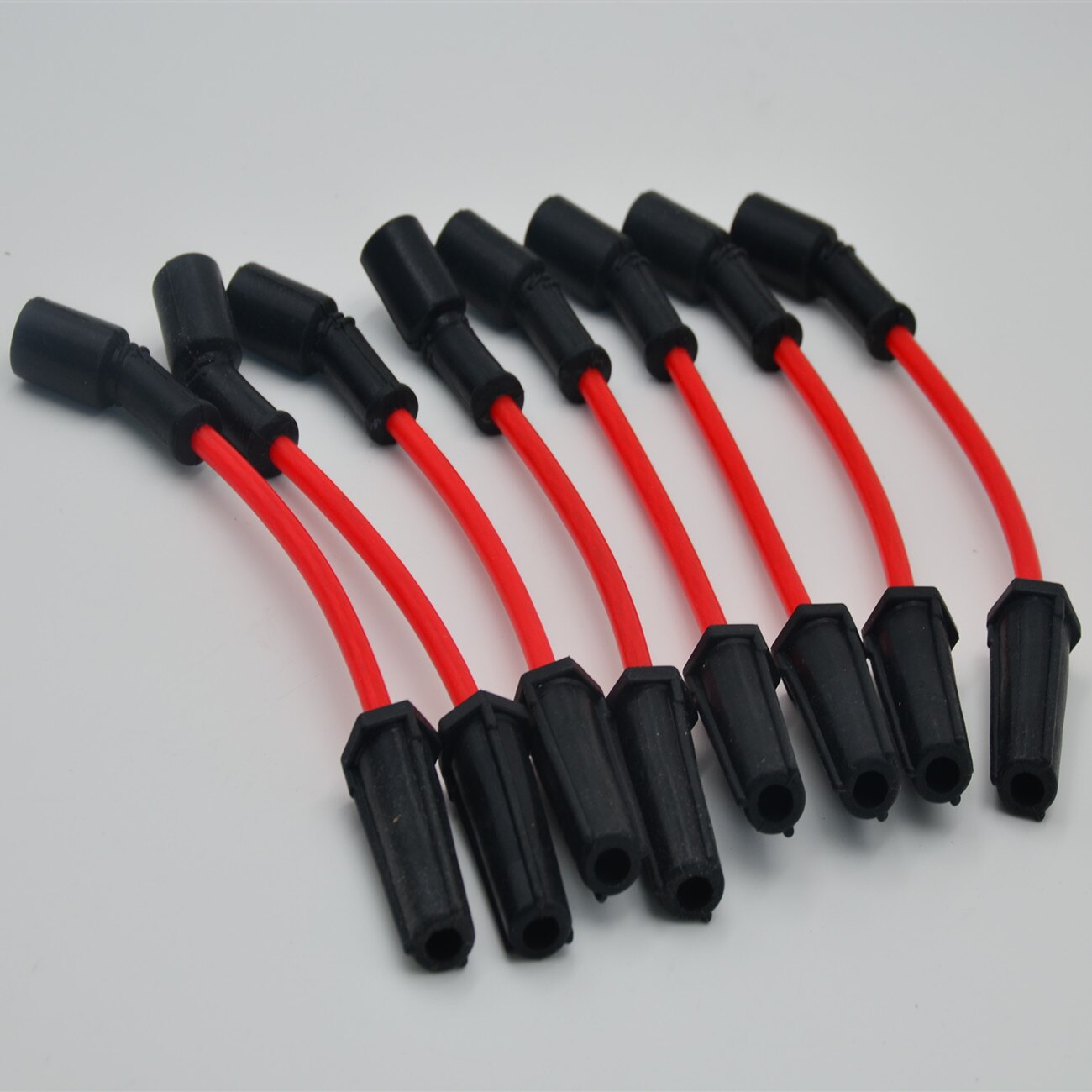Bujías de encendido de 10mm para coche, conjunto de cables de repuesto de oficina, de silicona, rectas, de alta temperatura, para Chevrolet LSx LS1