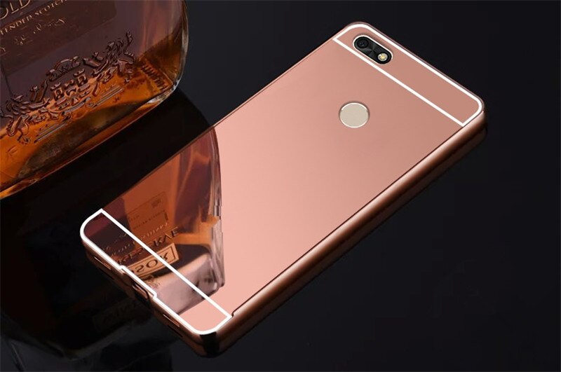 Spiegel Fall Für huawei P9 Plus 5,5 zoll Harte Metall Aluminium Rahmen Schutzhülle Zurück Abdeckung Für huawei P9Plus P9 + telefon Fall
