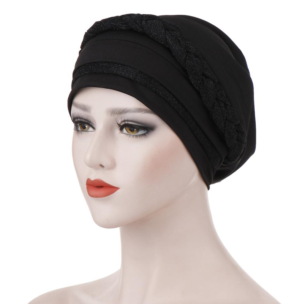 Twee-Tone Mode Moslim Tulband Motorkap Klaar Te Dragen Innerlijke Hijaabs Islamitische Wraps Vrouwen Hoofd Sjaal hijab Caps: 2