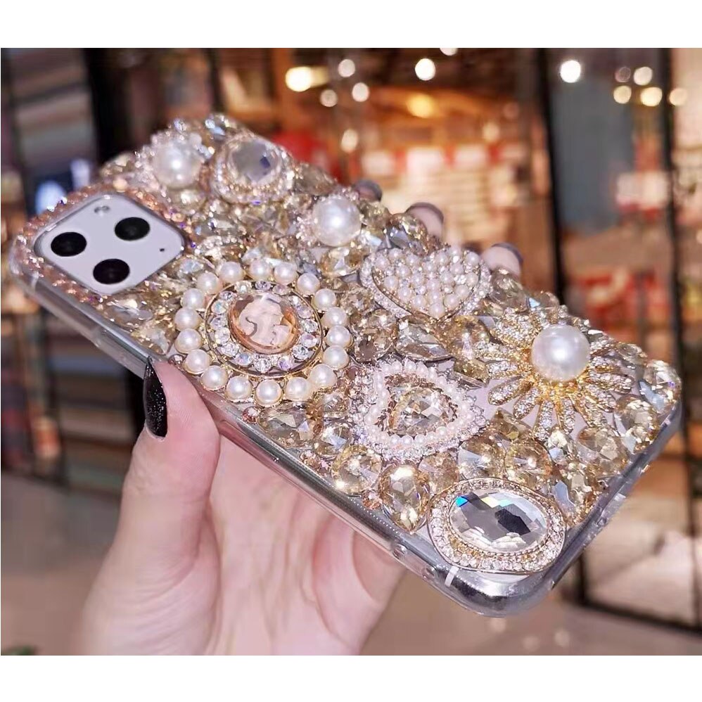 Sunjolly diament etui na VIVO Y70S Y51S Y20S S7 V20 X50 X30 Pro S6 5G Y50 Y30 S5 Bling szampana Rhinestone telefon pokrywa coque