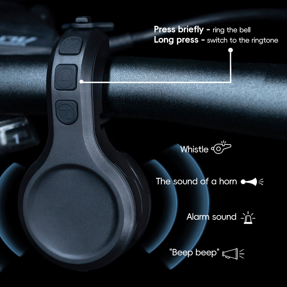 Bicycle Electric Bell Wireless Remote Control Anti-theft Alarm Bicycle Motorcycle Scooter Electric Horn Alarm IPX6 Waterproof