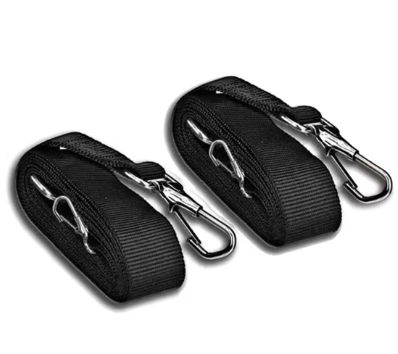Correas para toldo superior de barco Bimini resistentes a la intemperie, correas marinas ajustables con ganchos de presión de acero inoxidable para dosel y canoa: Blanco