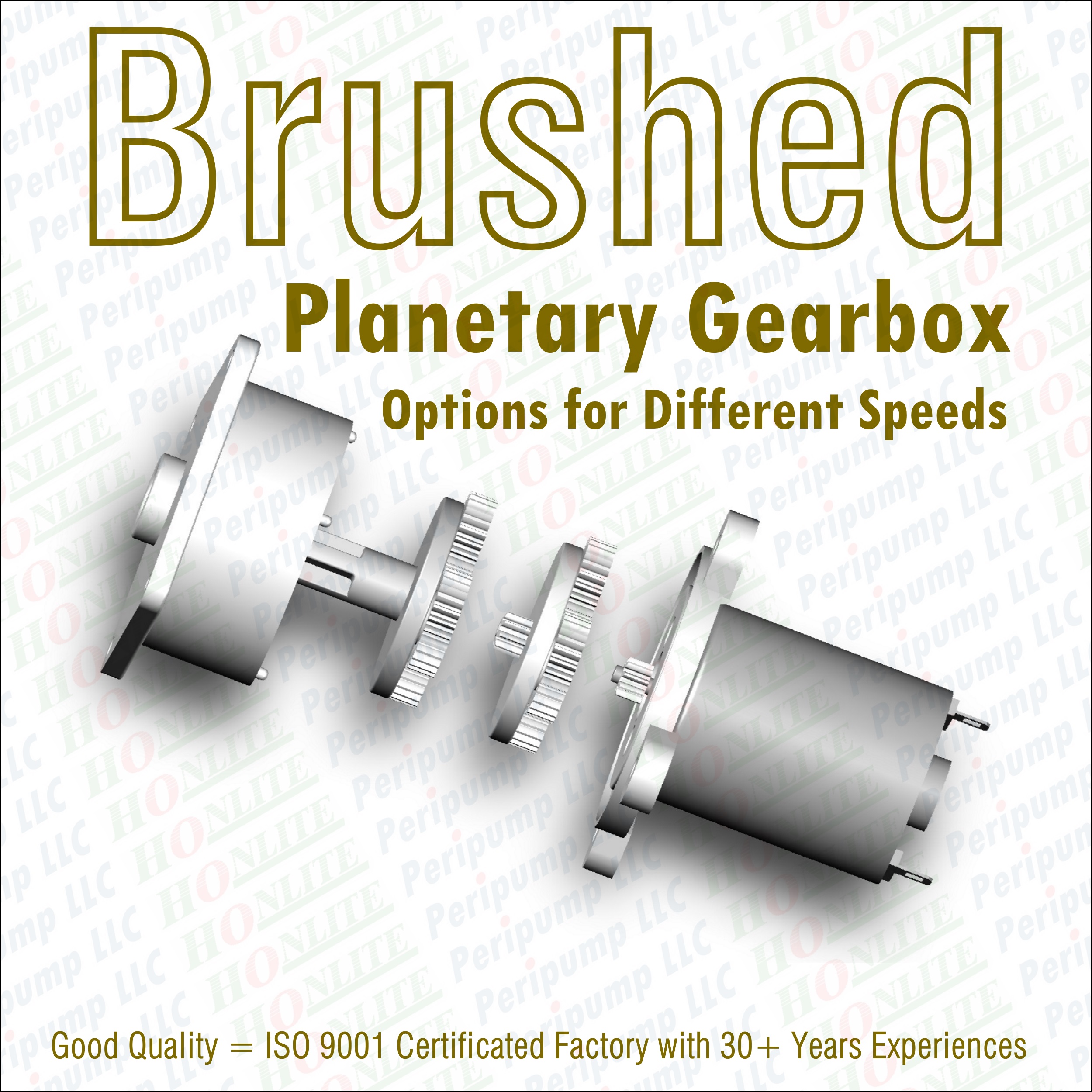 60ml/min, 4 rollers, Honlite 24V Peristaltic Pump with Exchangeable Pump Head and PharMed BPT Peristaltic Tube