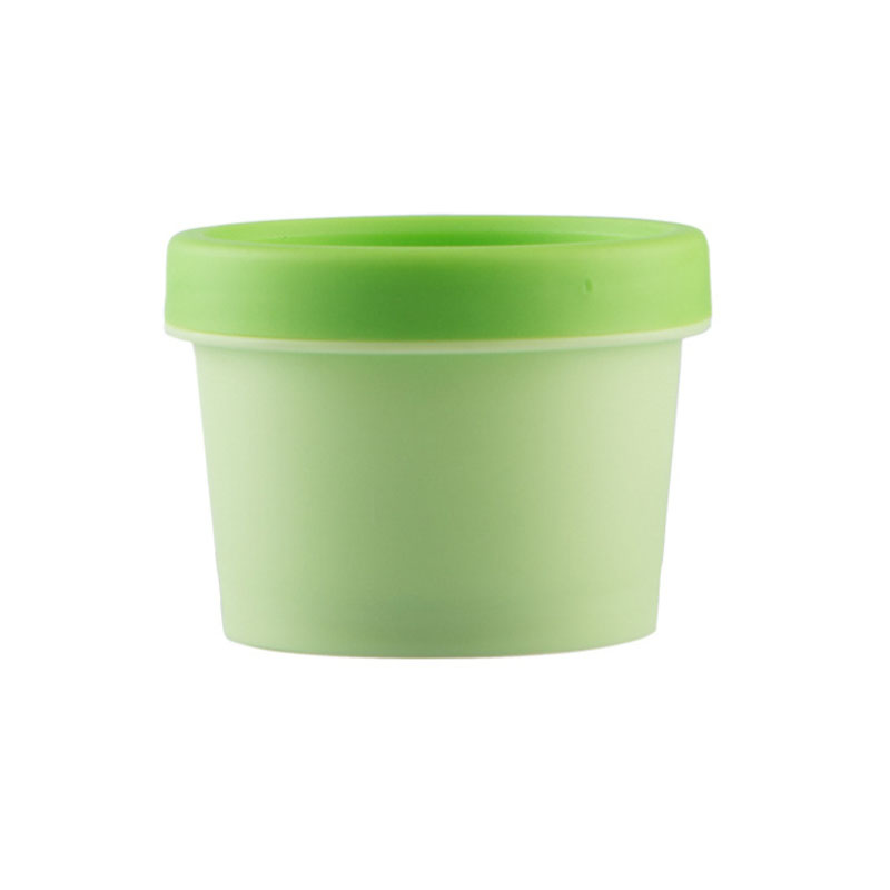 10 stuks lege potjes 50g 100g 200g veelkleurige plastic cosmetische make-up gezichtscrème container ijspot met binnendeksel: Lichtgeel