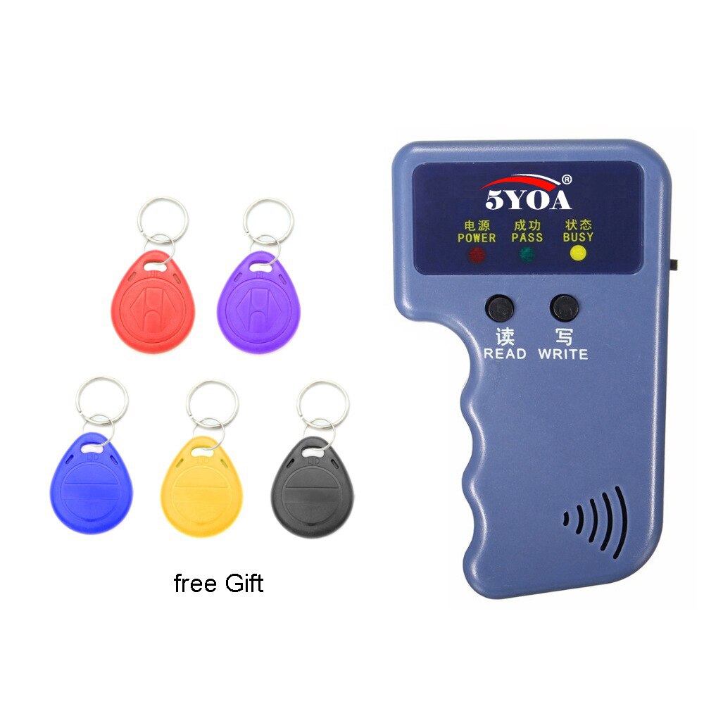 125KHz ID card reader access control Reader with 10pcs EM keychains RFID Proximity Security Door For Door Lock System