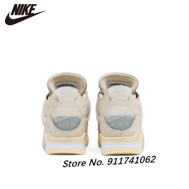 Off White X Air 4-zapatillas de baloncesto Retro para mujer, zapatillas deportivas cómodas populares de , de GUAVA ICE NOIR SAIL