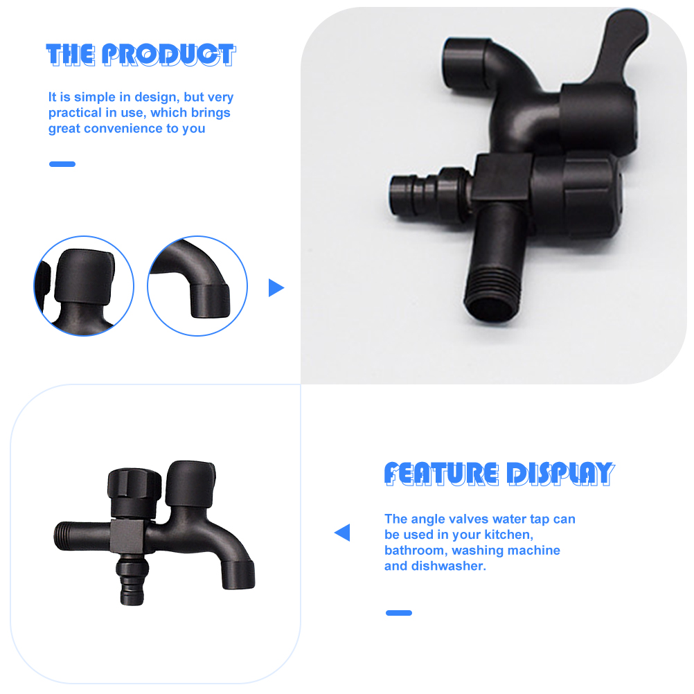 Water Shut Off Valves Multifunctional 3-way Dual-use Toilet Valves