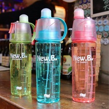 neue kreative sprühen draussen Shaker Sport tragbare raum Dual kühl PP plastikbecher
