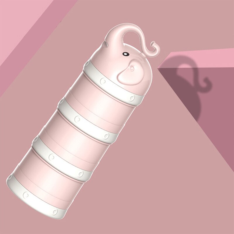 3 Layer Baby Food Storage Box Portable Mini Baby Feeding Milk Powder Container Organizer Box Food Storage Container: pink E01