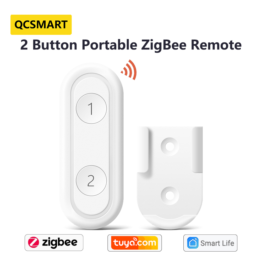ZigBee 3.0 Wireless 8 Type Push Button Switch Remote Tuya Smart Life App Control Scene Automation ZigBee2MQTT Home Assistant: 2 Button Remote
