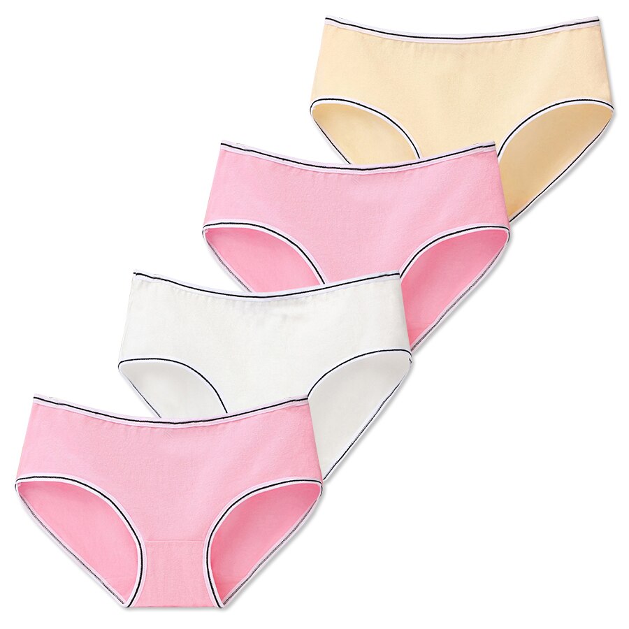 Lot de 4 culottes en coton pour adolescentes, sous-vêtements d'entraînement pour jeunes filles de 8 à 16 ans: fen2baifu