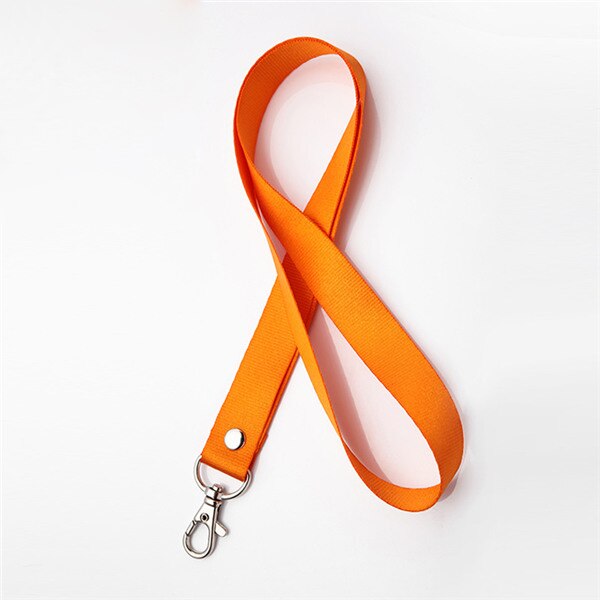 Badge Holder Lanyard 46CM Candy Color Lanyard for Name Tag ID Card Exhibition Card Holder Badge Holder Office and School Supplie: orange 1