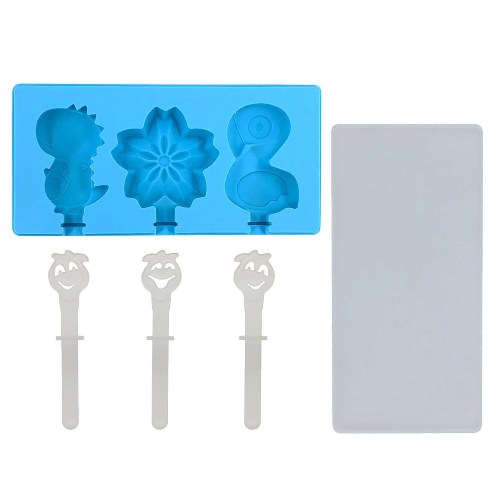 6 Cells Cute Fruit Ice Cream Mold DIY Popsicle Maker Tray Mould Summer Ice Cream Maker Frozen Ice Cube Box Making Tools: E