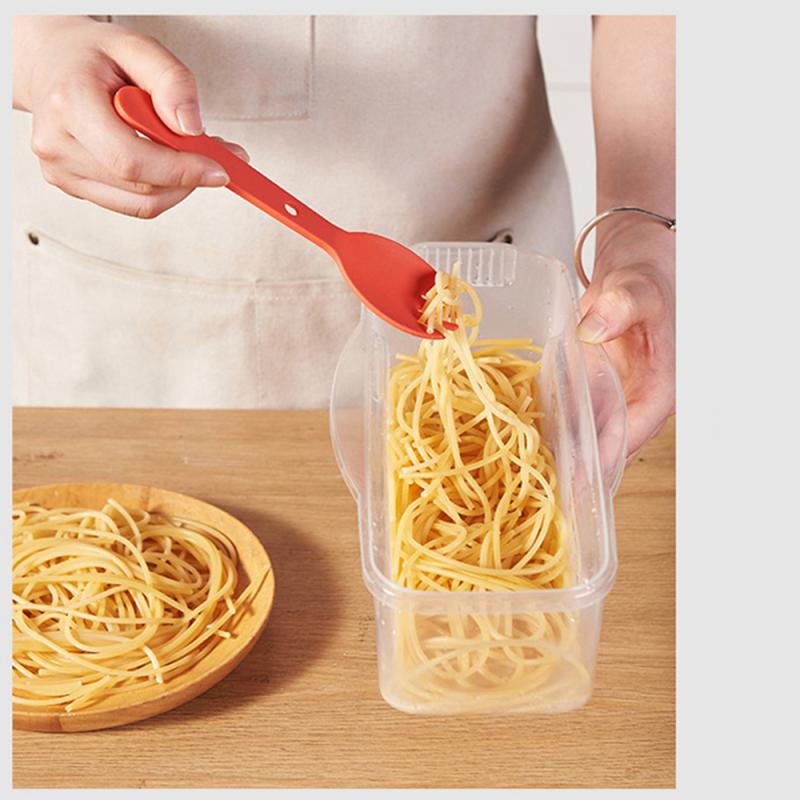Olla para Pasta en microondas con colador, vaporizador de Pasta resistente al calor con tapa, caja de cocina para espaguetis y fideos, accesorios de cocina