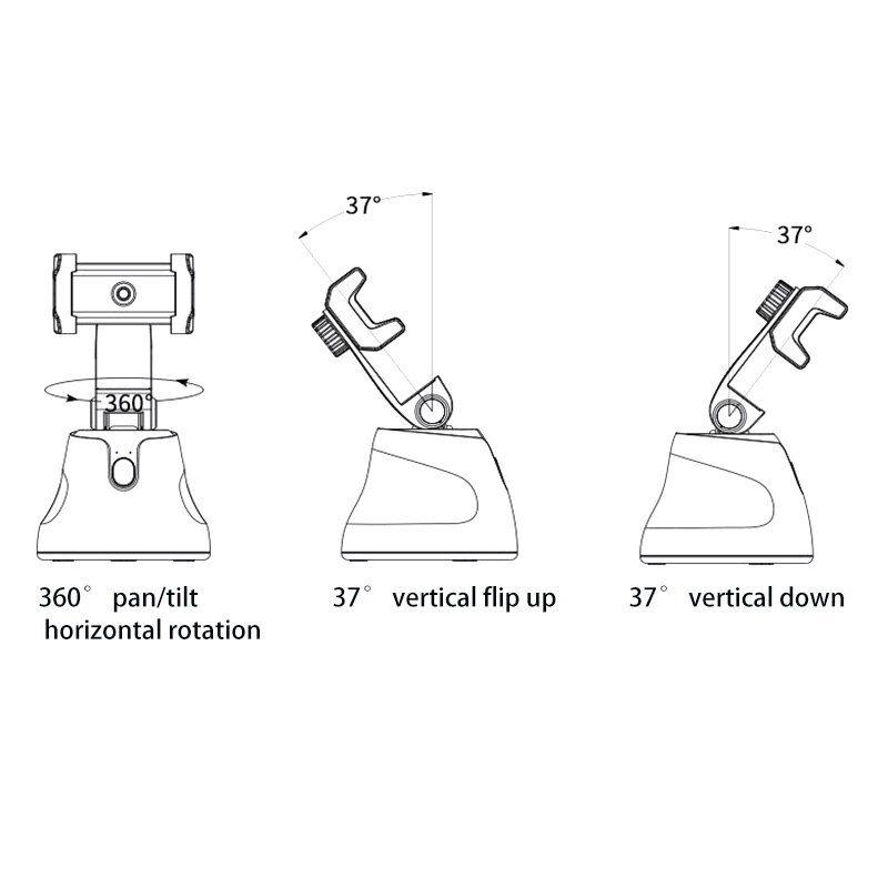 ligent Follow-Up Pan-Tilt AI Composition Object Tracking Vlog Camera Live Support (with Pan-Tilt Support)