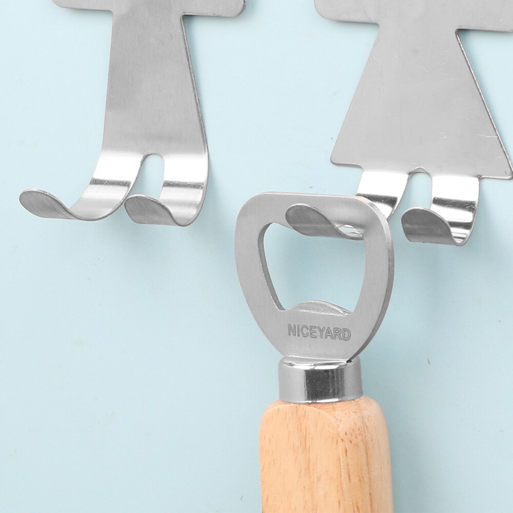 2 pièces/ensemble armoires de cuisine Pot Pan crochets amoureux en forme de crochets maison vêtements étagère de rangement outil en acier inoxydable mur porte cintre