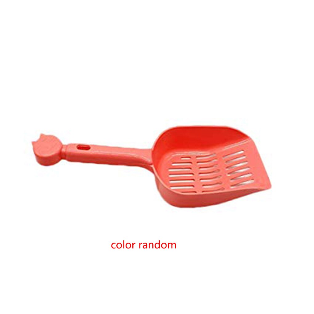Pala para arena hueca de gato de Color caramelo, pala para arena de gatos, recogedor de plástico, herramienta de limpieza de mango largo para mascotas: Default Title