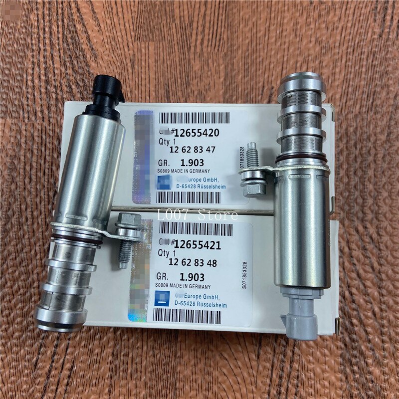 One Set Intake & Exhaust Oil Control Timing Valve Solenoid VVT OEM# 12655420 & 12655421 For Chevrolet Captiva Equinox GMC Saturn