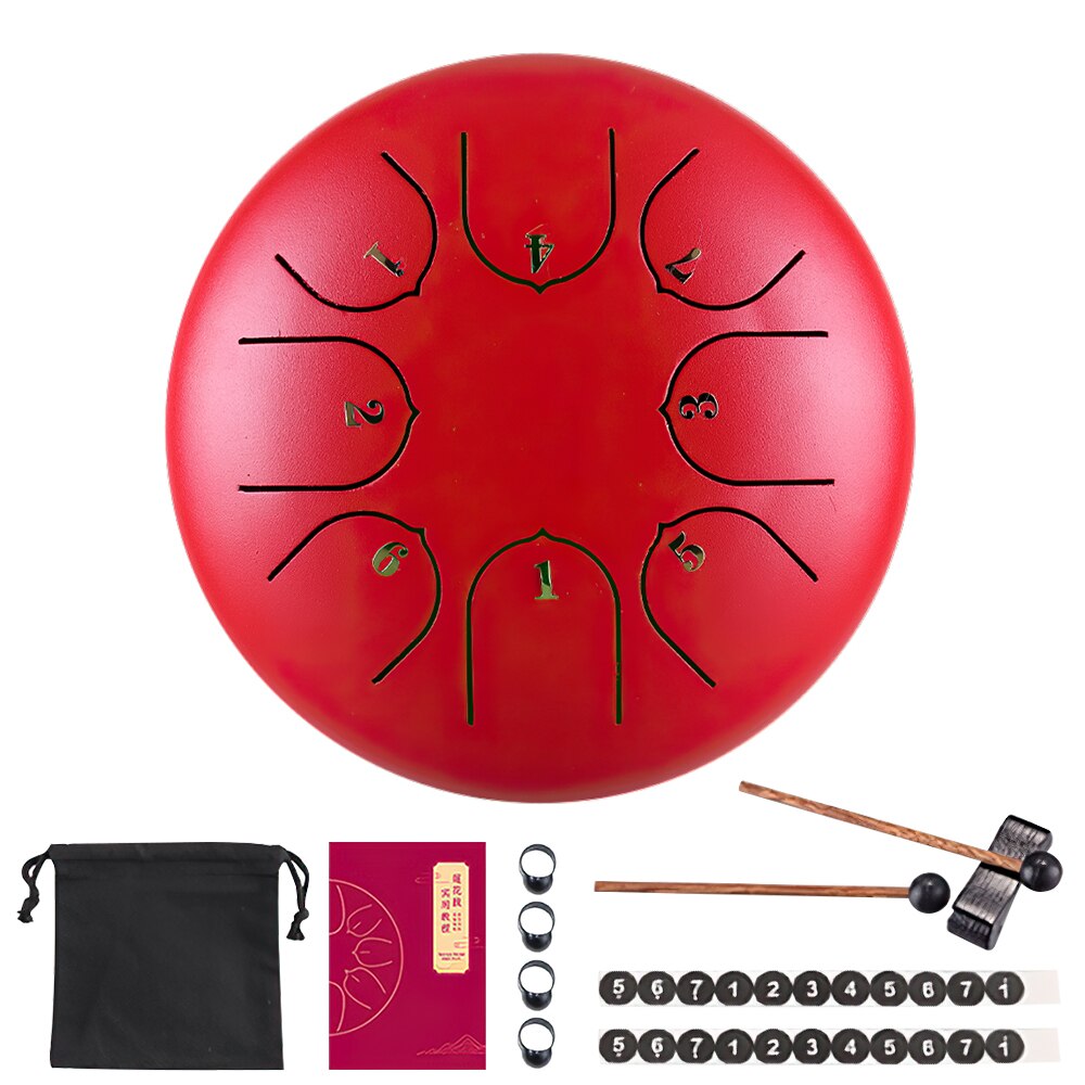 Hvru – tambour éthéré 6 pouces, 8 tons, série haut de gamme, Instruments de Percussion, réglage C, pour adultes et enfants,: 12(6 inch)