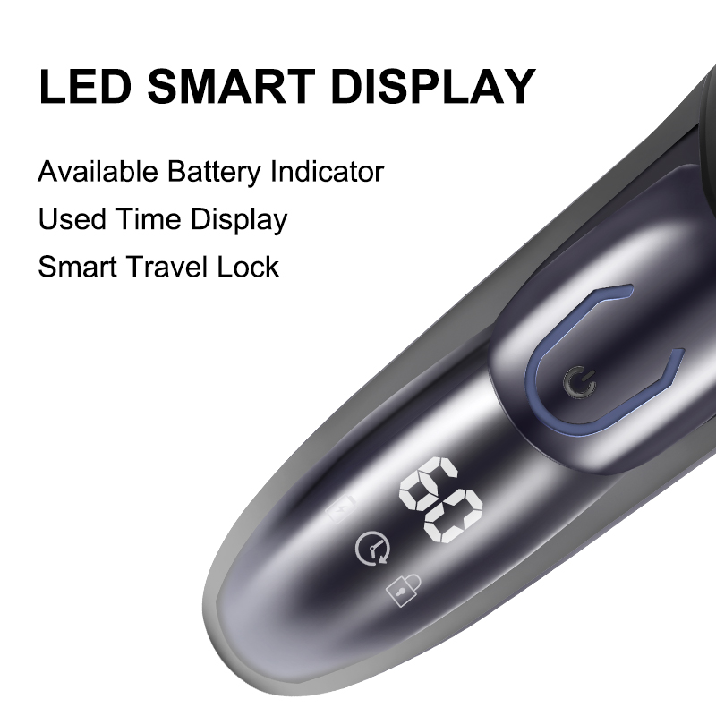 Elektrische Scheerapparaat Scheerapparaat Mannen Wasbaar Usb Oplaadbare 3D Smart Control Scheren Baard Machine Waterdichte Vergrendeling Bescherming