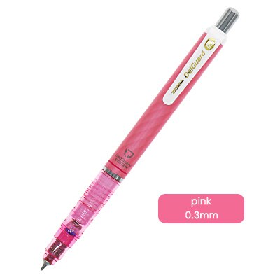 Lápis mecânico zebra delguard, lápis para escola, 1 peça, anti-quebra, núcleo mecânico, de alta qualidade: 03pink