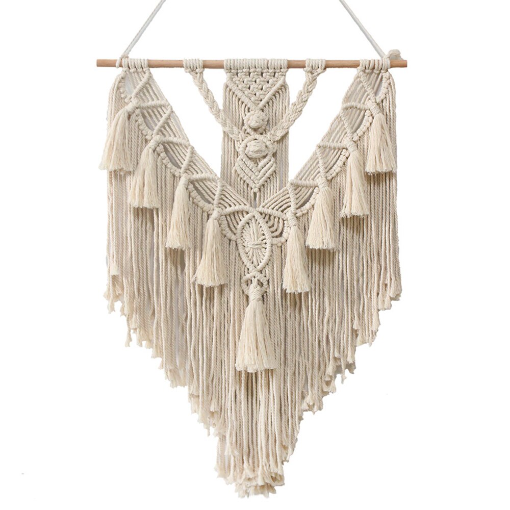 Macramé tenture murale tapisserie décoration murale tissé à la main tapisserie Boho Chic bohème tissé tenture murale pour la décoration de la maison: A