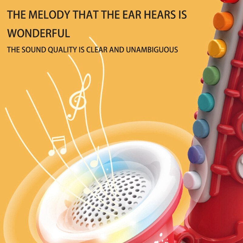 Mini Saxofoon Speelgoed Muziekinstrument Vroege Educatief Muziek Verlichting Speelgoed Voor Baby