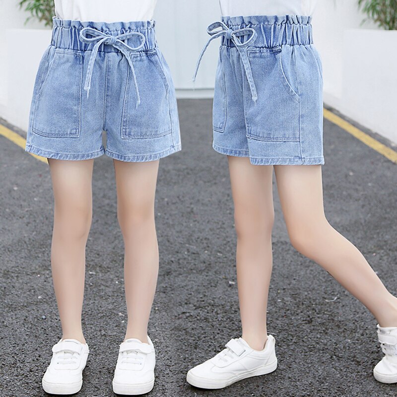 Meisjes denim shorts blauw zomer kindershorts voor meisjes 12 4 6 8 10 tienermeisjes jeans kinderbroeken